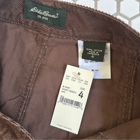 Brown corduroy mid length skirt - Picture 3 of 3